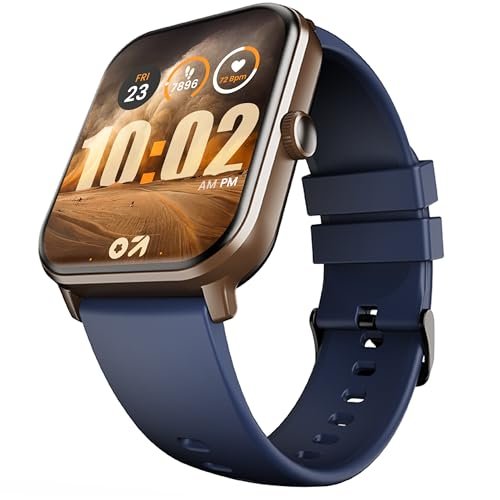 GOBOULT Drift+ Smart Watch 1.85”HD Screen, Bluetooth Calling, IP68, 500 Nits Brightness,150+ Watchfaces, AI Voice Assistant, SpO2 Monitoring, 100+ Sports Mode Smartwatch (Denim Blue)