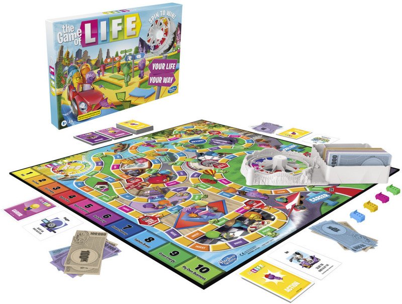 HASBRO GAMING The Game of Life Board Game, Family Games for Kids Ages 8 and Up Board Game Accessories