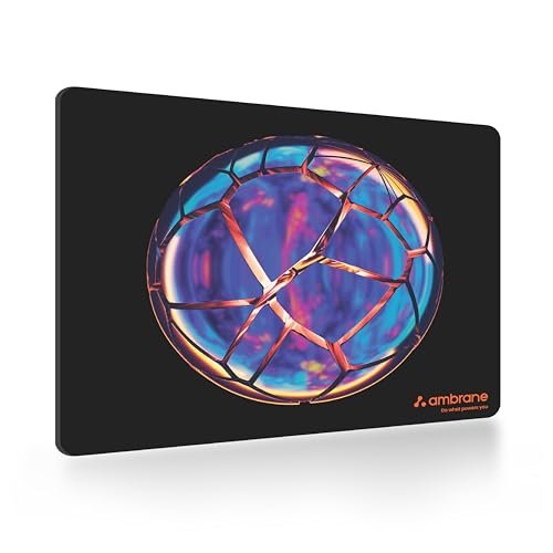 Ambrane Mouse Pad 7.5 x 9 inches for Gaming Mouse Pad, Compatible with Laser and Optical Mice, Non-Slip Rubber Base with Waterproof Surface, Easy to Clean, Quick-Dry