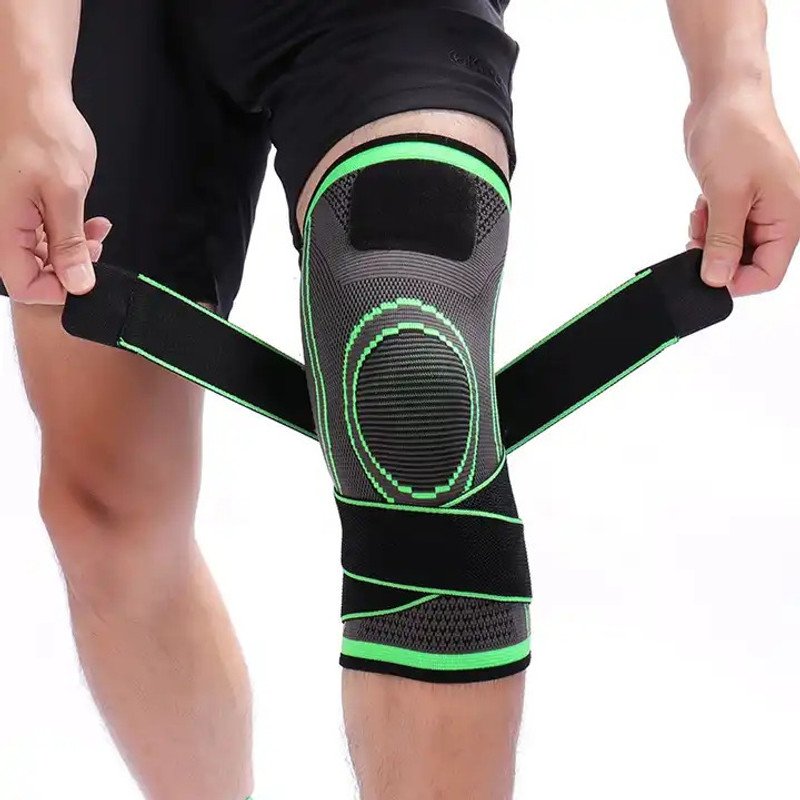 Leosportz Sports Pain Relief knee sleeve knee cap knee guard Knee Support(Green, Black)
