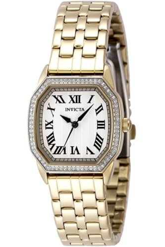 Invicta Wildflower Quartz Movement Silver Analog Rectangular Dial Watch for Women- 49000