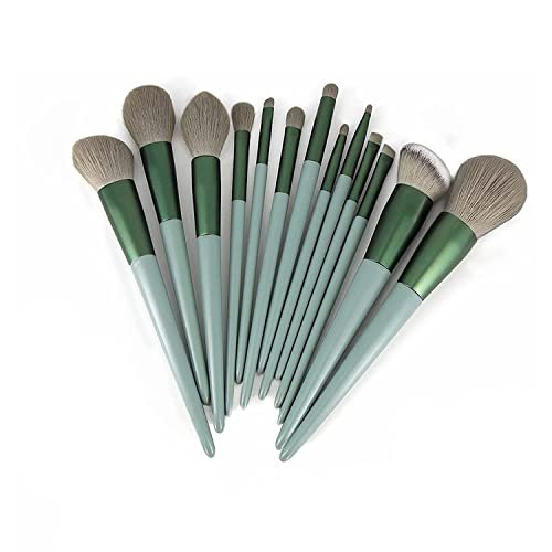 Gleva Soft Fluffy Makeup Brushes, Kabuki Liquid Foundation Powder Concealers Eye Shadow 13 Pcs Brush Set Professional Blush, Face Powder, Highlighter, Contour, Blending Eyebrow Eyeliner (Assorted)