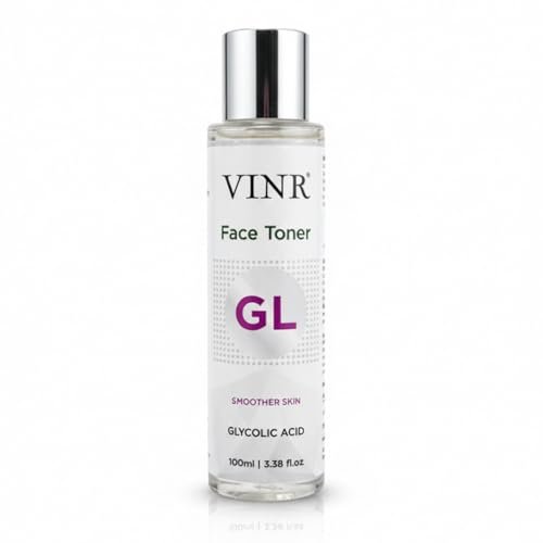VINR 7% Glycolic Acid Toner For Glowing Skin with 2% Niacinamide & 0.5% Hylauronic Acid | Dull & Uneven Texture, Pores & Blackheads | Hydrating Daily Face Toner for Women & Men | All Skin Types – 100ml