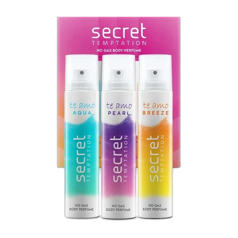 Secret Temptation Te Amo combo (120 ml x 3) Body Spray  –  For Women(360 ml, Pack of 3)