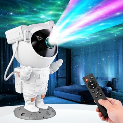 Lifelong Astronaut Galaxy Projector Light for Bedroom with Remote| White Finish |Star, Nebula & Space Night Lamp with Timer | Decorative Light for Gifting| 360° Projection Kids & Adults (LLEGP18)