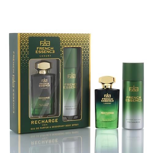 FRENCH ESSENCE Luxury Gift Set For Men – Perfume 60Ml & Deodorant 120Ml | Perfume and Deo Combo|Premium Gift for Husband & Boy Friend (Recharge)