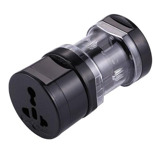 EzLife International Multipurpose Travel Adapter All in One US, AUS, UK, EU, NZ, Europe, North/South America & 150+ Countries (Black) (Pack of 1 (Black))