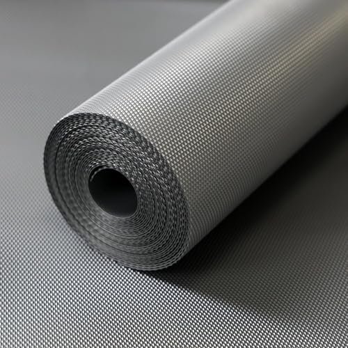 EVA Fridge Shelf Liner Roll, Washable Drawer Mat Sheet, Cut-to-Size Cabinet & Refrigerator Shelf Protector, Food Contact Suitable Multipurpose Kitchen Table Liner Roll, 3 Meter (Grey_Grey)