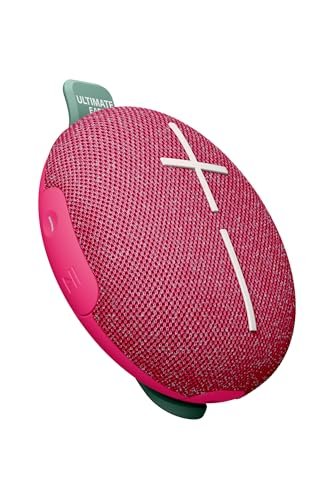 Ultimate Ears MINIROLL Ultra-Portable Waterproof Bluetooth Speaker, Big Bass, IP67 Dustproof, 40 m (131 ft) Range – Calming Pink