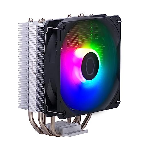 Cooler Master Hyper 212 Spectrum V3 ARGB CPU Cooler – 120mm Performance Fan | Support Latest LGA1851, LGA1700, AM5, AM4 Socket | PWM Case Fans | 71.93 CFM Airflow | 4 Heat Pipes | Copper Plate