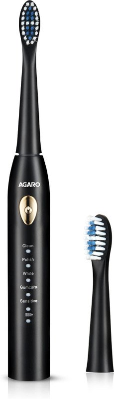 AGARO COSMIC LITE Sonic Electric Tooth Brush For Adults With 5 Modes, 2 Brush Heads Electric Toothbrush(Cosmic Sonic)