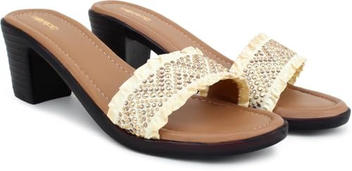 Action Women’s Knitted Mule Sandals| Peep-Toe Design_Beige_7
