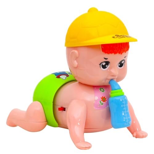 FunClub Crawling Baby Toy for Babies Kids Musical Toy for Kids Baby Doll Toy Crawling Toy for 6 Month Old Baby Musical Toy for Infants Musical Toy for Babies with Light Sound Toy Moving Toys-Best Gift