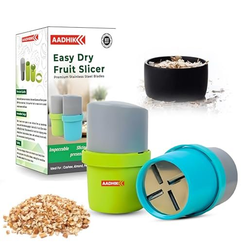 AADHIK Dry Fruit Cutter, Slicer, Grinder, Chocolate, Nut Cutter and Butter Slicer with 3 in 1 Blade for Almonds, Cashews