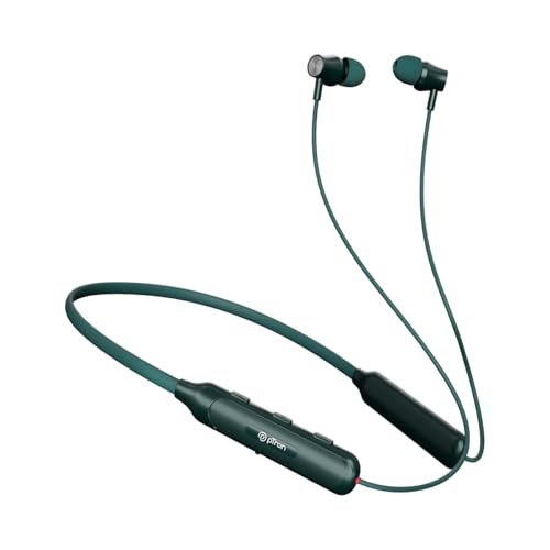 pTron Tangent Evolve w/50Hrs Playtime,HD Mic,Pristine Sound,14mm Drivers,Bluetooth V5.3 w/Dual-Device Pairing Wireless Neckband,Magnetic Buds,Voice Assistant,Type-C Fast Charging & IPX4(Green) |in_ear