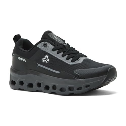 Campus Men’s TRASKO Black/D.Gry Running Shoes – 8UK/India 1 Pair