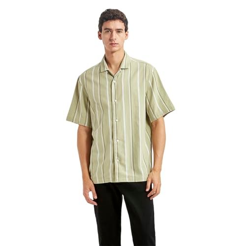 Levi’s Men’s Striped Relaxed Fit Shirt Green