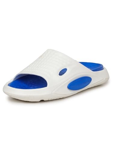 ATHCO Men’s Mozo Slipper (ATHEV-4_White/R.Blue_7 UK)