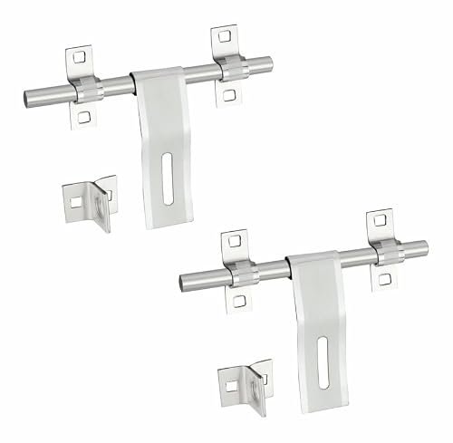 Aas Copula Elegant Stainless Steel Door Aldrop Ss Finish with Cram and Hook Set, Stylish & Modern Design, Secure Your Space with The Laher Door Lock (Pack of 2)
