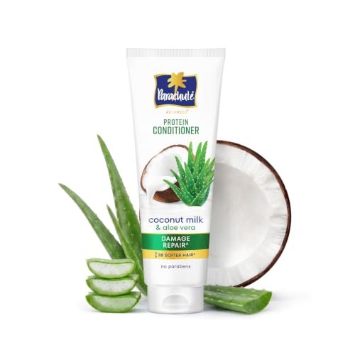 Parachute Advansed Protein Conditioner | with Coconut Milk & Aloe Vera | For Damage Repair | Paraben free | 170ml