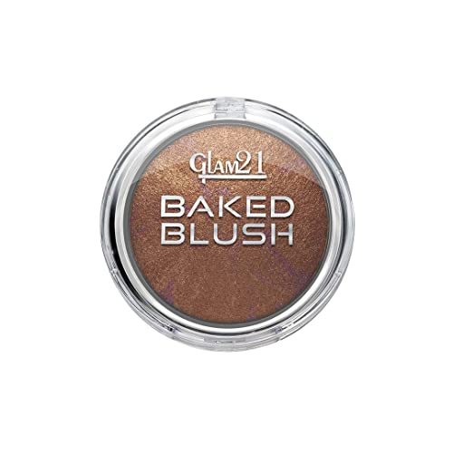 Glam21 Baked Blusher | Highly Pigmented, Long Lasting | Illuminating Glow Finish | Smooth & Blendable Texture |Stays up to 8 hours | For All Skin Types | 6gm | Shade-06