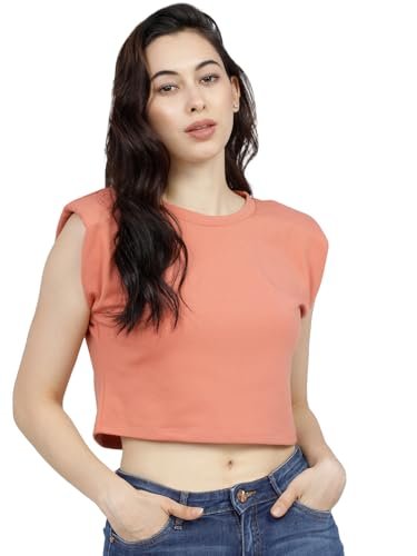 Tokyo Talkies Orange Regular Crop Top