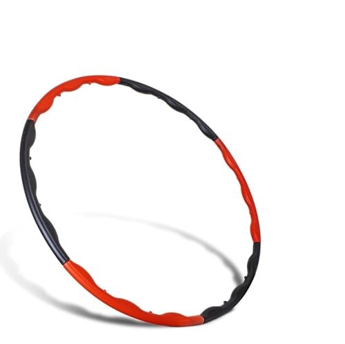 Amazon Brand – Symactive Hula Hoop for Kids & Adults Dance/Fitness | Interlockable Hula Hoop for Women (Black/Red)