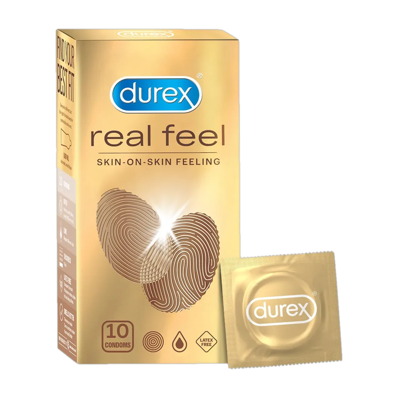 DUREX Real Feel� For Men, Ultra Thin, Non latex, Natural Skin Like Feeling Condom(10 Sheets)