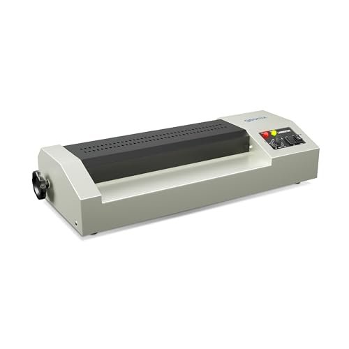 Geonix A3 Professional Lamination/Laminating Machine Hot & Cold, Jam Release | 4-Roller | 3-Min Fast Warm-Up | 330mm Width | Quiet & Portable Design | (Photos ID,I-Card,Documents,Certificate) (White)