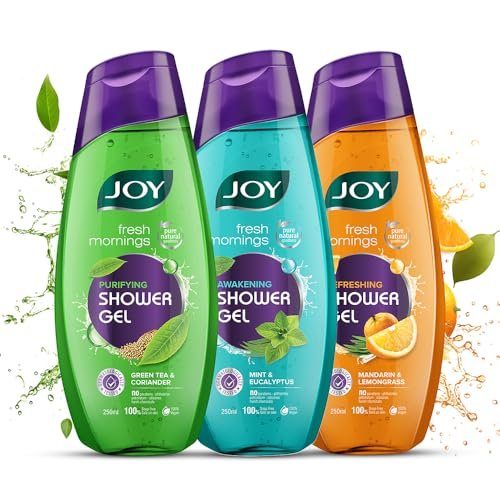 Joy Body Wash Combo Pack of 3 (750ml) | Acne Control, Oil Control & Skin Purifying Shower Gel | Cooling Refreshing Body Wash for Oily & Acne-Prone Skin | Paraben-Free