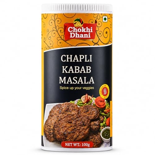 Chokhi Dhani Chapli Kabab Masala 100g | Mughlai BBQ Spice Mix for Chapli, Seekh & Shami Kabab | Spicy Aromatic Kebab Masala | Authentic Desi Grilling Flavour