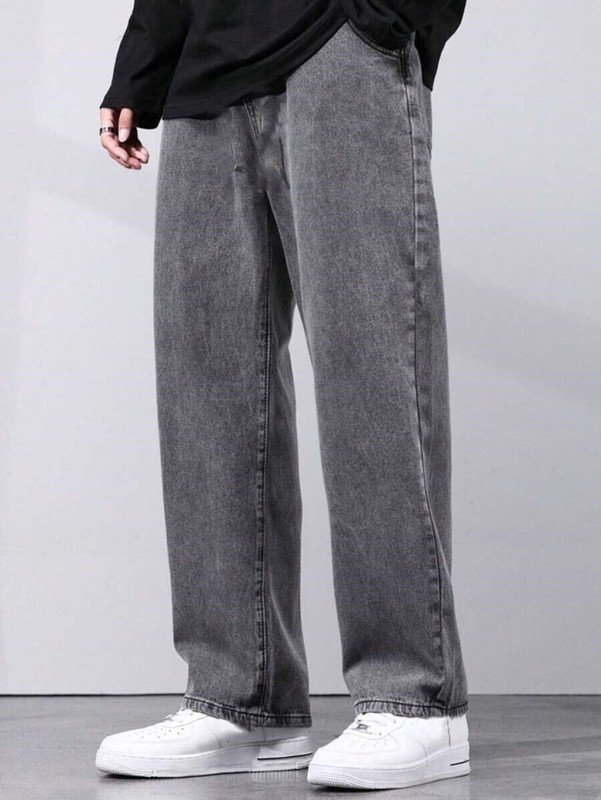 GARTEEN Loose Fit Men Grey Jeans