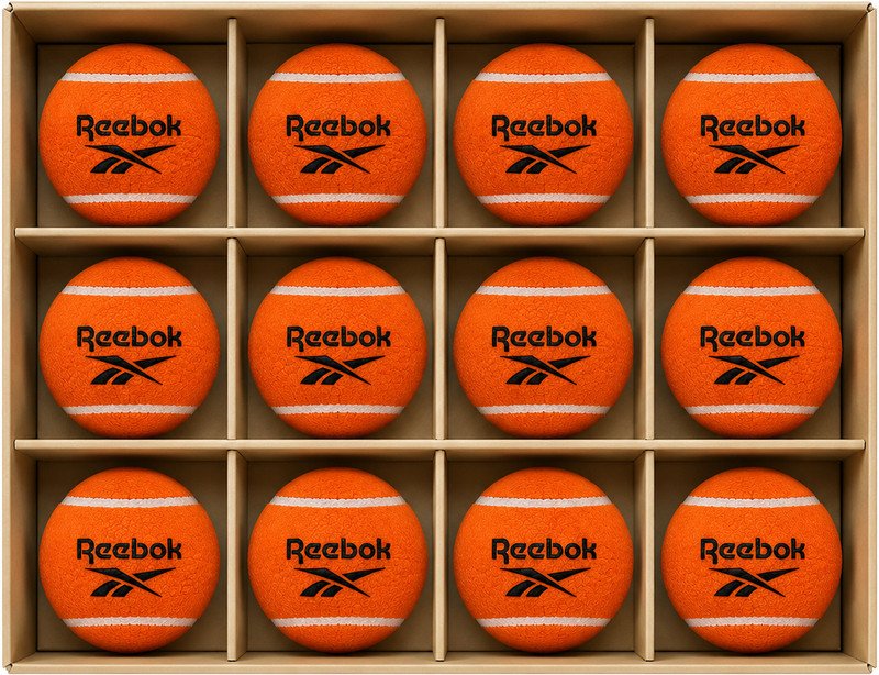 REEBOK ACBT006 Cricket Tennis Ball(Standard, Pack of 12, Orange)