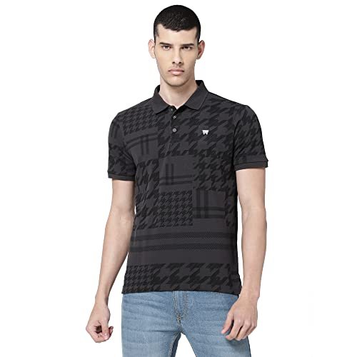 Wrangler Men’s Printed Grey T-Shirt (Regular)