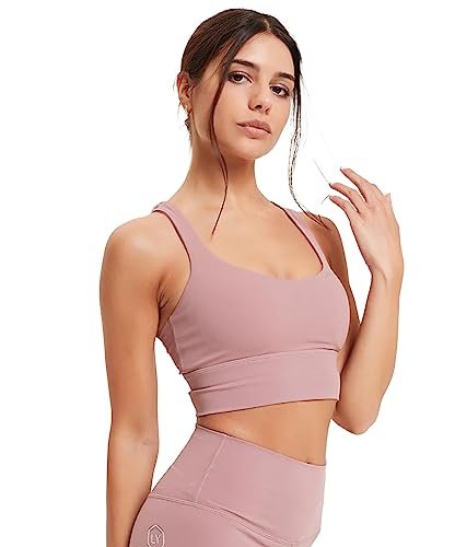 Kobo Medium Impact Slip on Everyday Sports Bra for Women – Lightly-Padded | Yoga Top | Lined Cups with Removable Inserts (Imported)