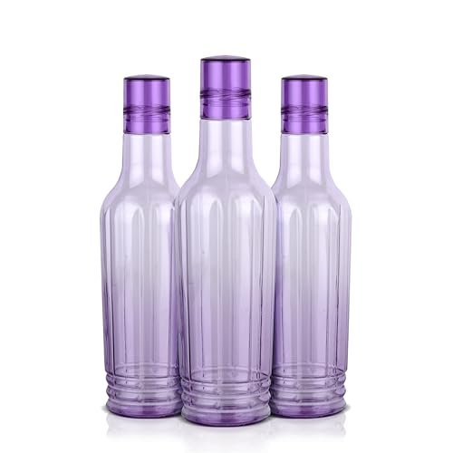 ASIAN Family Home 3-Piece Fridge Water Bottle Set 1000ml Each | 3 Litre Total Capacity | Premium Leakproof, BPA-Free PET Plastic for Kitchen & Office | Daily Hydration Essential