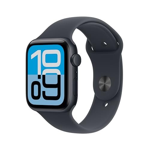 Apple Watch SE 3 GPS 44mm Midnight Aluminium Case with Midnight Sport Band – S/M