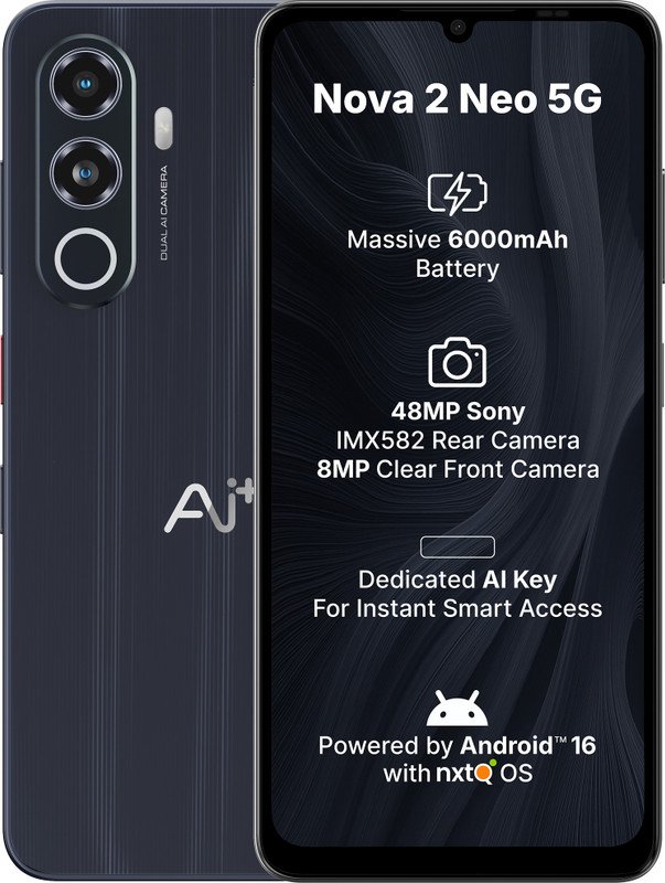 Ai+ Nova 2 Neo 5G (Black, 128 GB)(4 GB RAM)