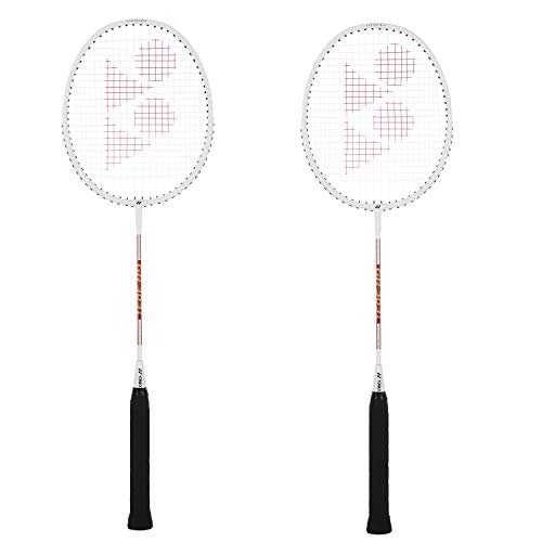 YONEX GR 303i Aluminium Strung Badminton Racket with Full Racket Cover (White) | For Beginners | 83 grams | High Durability