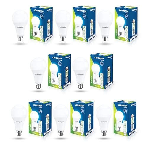 Crompton High Wattage LED Lamp | 23W | Cool Day Light | B22 Base | Energy Efficient & Long Life | 6500 Kelvin | for Home & Office| 1 year Warranty | Pack of 8