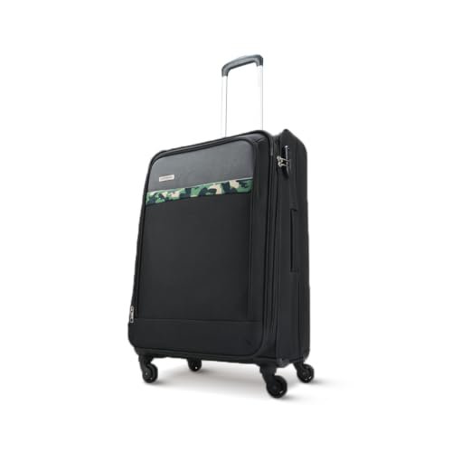 Aristocrat Commander Soft Case Medium Size (Check-in) Trolley Bag, Black