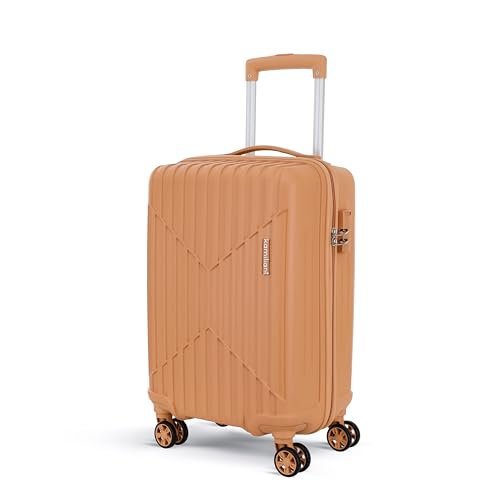KAMILIANT by American Tourister Savvy|Cabin Trolley Bag Small Size (55 cms) for Travel| Hard Case Polypropylene (PP) Suitcase|360° 8-Wheel Spinner Luggage Trolley|Combination Lock|Orange Pastry