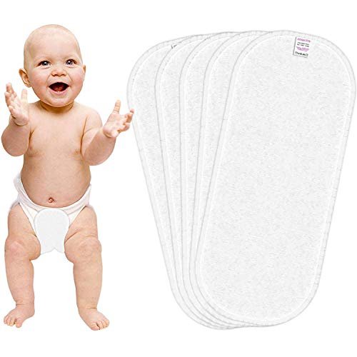 Bembika Cloth Daiper for Inserts, Reusable Washable Nappy Inserts (Set of 5)(Microfiber 3-Layer)