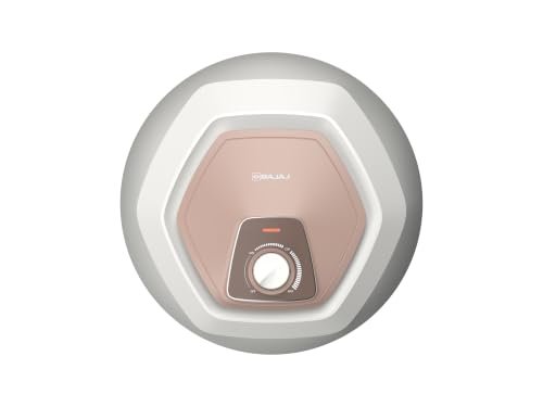 Bajaj Armor Series Contempo Neo 15L Storage Water Heater For Home|5 Star Rated Geyser For Bathroom|Glass-lined Coating|Non-Stick Heating Element|Suitable For High Rise Building|White & Beige