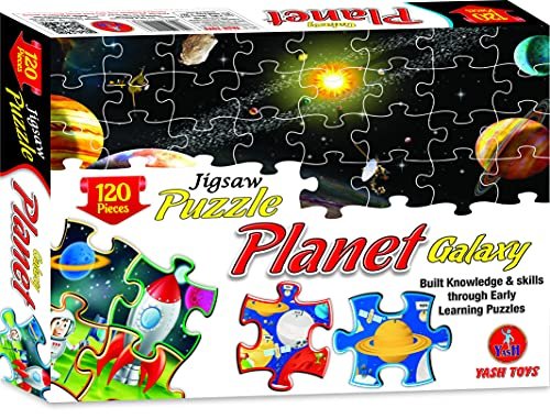 Educational Planet Galaxy Jigsaw Puzzle for Kids, Includes 120 Pieces of Fun Puzzle (Planet)