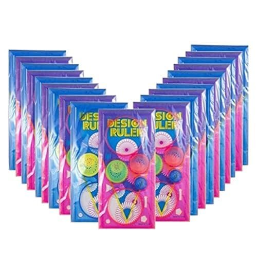 SNAPTRON Birthday Return Gifts Birthday Party for Kids -6Pcs Designer Spirograph Ruler for Kids Adults Bulk birthday’s Return Gift 6-12| Creative Geometry Drawing Tool for Birthday Return Gifts