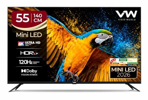 VW 140 cm (55 inches) 4K Ultra HD QLED Smart Mini LED Google TV VW55MINIQ1