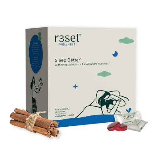 R3SET 5mg Melatonin for Cortisol, Deep Sleep & Stress Relief – 30 Gummies
