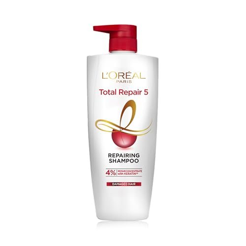 L’Oreal Paris Shampoo, For Damaged and Weak Hair, With Pro-Keratin + Ceramide, Total Repair 5, 1ltr