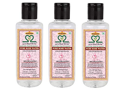 S2M Herbal Rose water/Toner Rejuvenating Mist For Face and Body Steam Distilled for all Skin Types 210ml (Pack of 5)